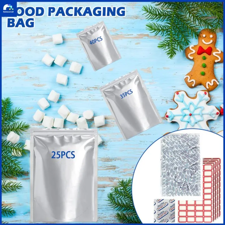 Stand Up Resealable Mylar Bags For Long Term Food Storage 100 Pack