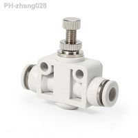 1PCS White SA Throttle Speed Regulating Pipeline Valve Air Connecotr LSA Regulation Control Fast Pneumatic Fitting SA4 6 8 10 12