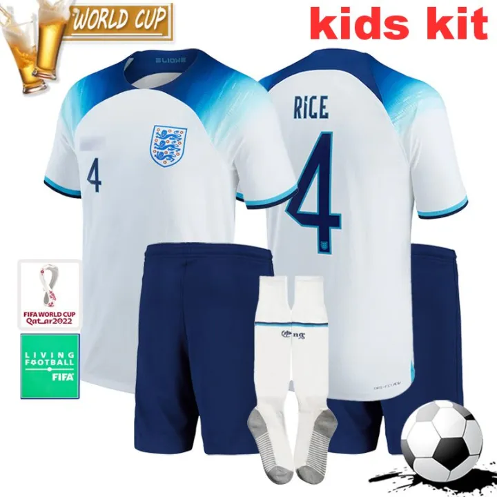 Kids kit England national team home soccer Jersey 2022 2023 World Cup