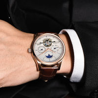 LIGE Men Watch Top Brand Mens Mechanical Watches Automatic Tourbillon Skeleton Watch Men Calendar Relogio Masculino dropship+Box