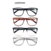 MODFANS Oversize Reading Glasses Men Readers Glasses Rectangle Classic Frame Lightweight Wear Spring Hinge with Diopter-MSR213