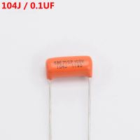 GuitarFamily Orange Tone Capacitor  SBE715P 104J  0.1UF 100V   Electric Guitar Bass Cap MADE IN USA Guitar Bass Accessories