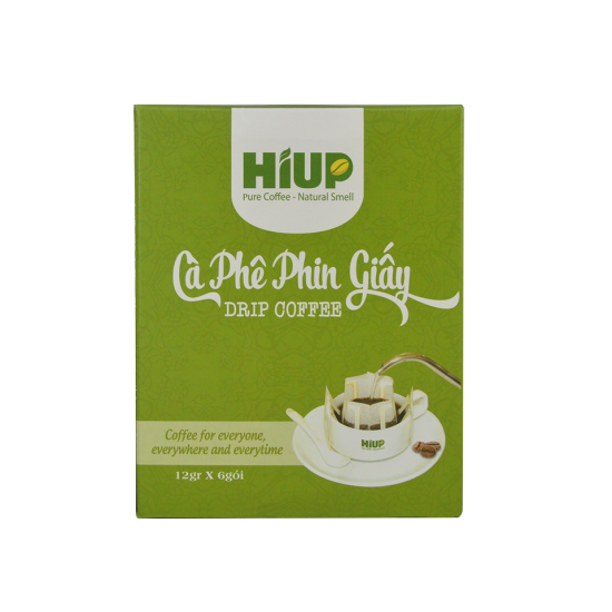 Cà phê phin giấy hiup coffee hộp 6 phin x 12gr - antháicafé - ảnh sản phẩm 1