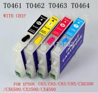 T0461- T0474 Refillable ink cartridge for EPSON STYLUS C63/C65/C83/C85/CX6300/CX6500/CX3500/CX4500 Printers Auto reset chip Ink Cartridges