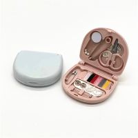 ❈✣ 1pc Sewing Tools Box Home Square Sewing Box Set Thread Sewing Scissors Tape Measure Needle Outdoor Travel Portable Hand Se