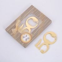 10pcs Wedding Anniversary 50 Years Party Favors Souvenir Birthday Prestent Creative Gift Bottle Opener For Guest Giveaway