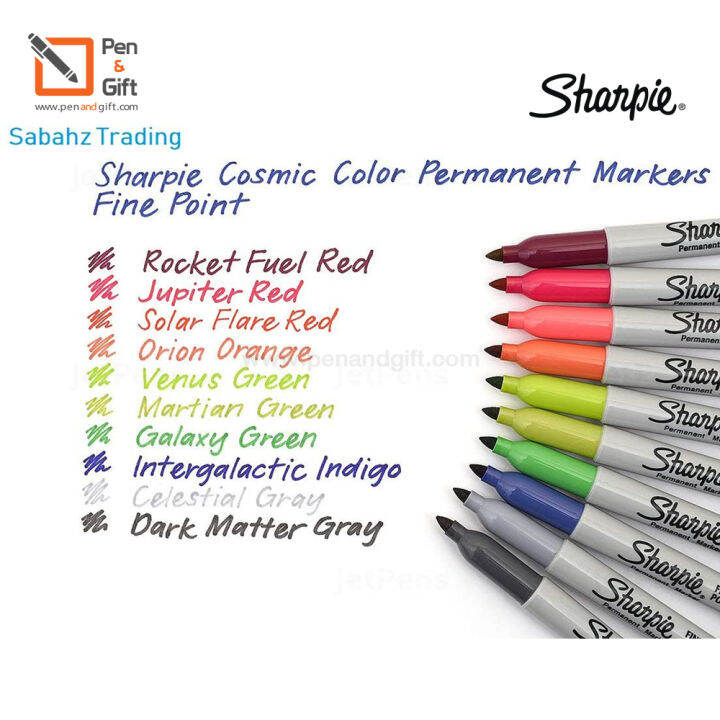 set-of-12-pcs-sharpie-cosmic-fine-point-1-0-mm-permanent-markers-แพ็ค-12-ด้าม-sharpie-cosmic-ชาร์ปี้-คอสมิก-หัว-1-0-มม-ปากกามาร์คเกอร์ชนิดเขียนติดถาวร-กันน้ำ-penandgift