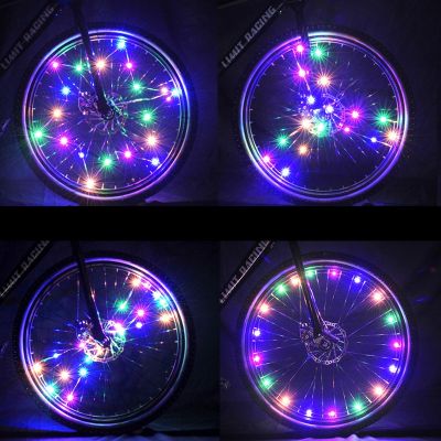♞✳✠ 2021 LED Bicycle Wheel Lights Front and Rear Waterproof Spoke Lights Cycling Decoration Tire Strip Light Accessories
