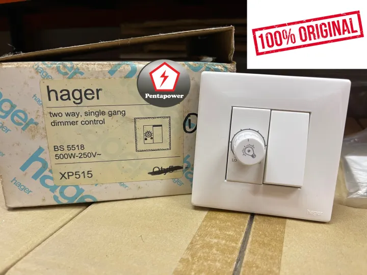 HAGER XP515 DIMMER 500W 2W SWITCHED 1 DIMMER Lazada