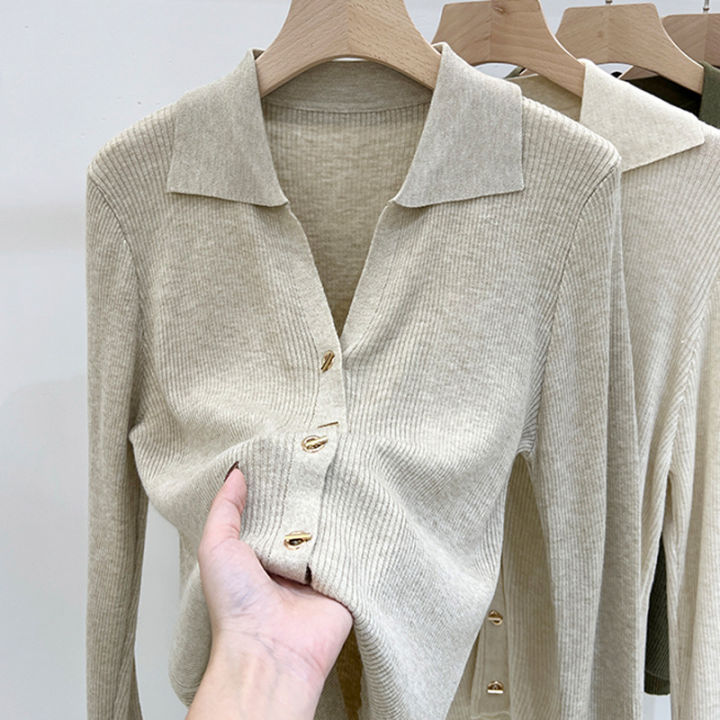 spot-design-sense-niche-v-neck-long-sleeve-knitwear-womens-autumn-and-winter-western-style-top-base-shirt-sweater-2023