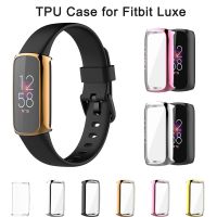 เคสสำหรับ Fitbit Luxe เคสป้องกันหน้าจอนาฬิกาข้อมือสำหรับ Fitbit Luxe สายนาฬิกากันชนชุบ TPU เคสทนทาน