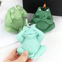 Cute Frog Candle Silicone Mold DIY Cover Mouth/Ears/Eyes Animal Candle Making Resin Soap Mold Christmas Gifts Craft Home Decor