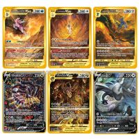 การ์ดโลหะโปเกมอน2023แบบทำมือการ์ดภาษาอังกฤษ Arceus Lugia Giratina Dialga Palkia VSTAR Gold Iron Charizard VMAX Mew การ์ดเกมคอลเลกชันพร้อม Stockjssdv9ec82