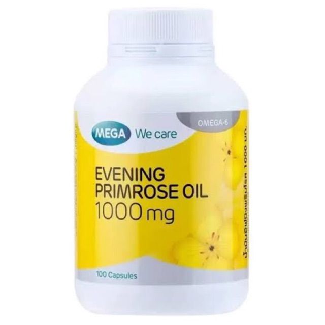 mega-evening-primrose-oil-epo-1000mg-100เม็ด-อีฟนิ่งพริมโรส-ลดอาการวัยทอง-ผิวเนียนเปล่งปลั่ง