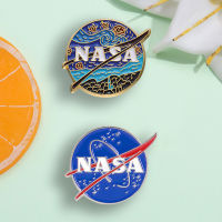 NASA หมุดเคลือบอวกาศหมุดปกสำหรับเสื้อหนังหมวกกระเป๋าเครื่องประดับตกแต่ง