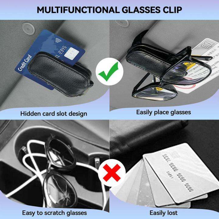 car-glasses-clip-multifunction-integrated-durable-leather-accessory-document-clip-portable-car-sunglasses-interior-holder-ticket-q9u3