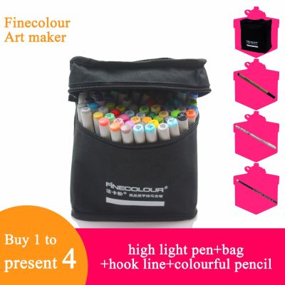 FINECOLOUR EF101 Student Professional Sketch Brush 160 Colors Alcohol-Based Ink Double Headed Drawing Art Markers Pen