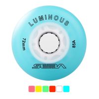 ❐☂☜ 100 Original SEBA LUMINOUS Flashing Inline Skate Wheels LED Lighting Slalom Sliding Rollers 85A 72 76 80 mm Patines Tires