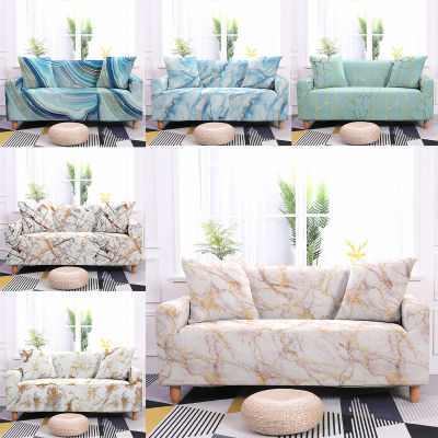 Marbling Printed Sofa Covers Streamer Couch Cover For Living Room Removable Washable Stretch L Shape Section Corner Sofa Covers