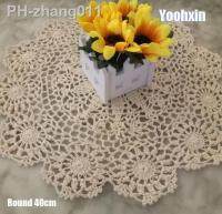 Modern Cotton Lace Crochet Doily Table Napkin Round Tablecloth Placemat Mat Cup Pad Drink Coaster Set Coffee Table Decorations