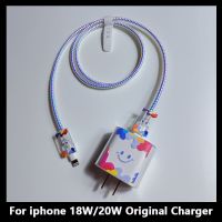 For iphone 18/20W Original US Fast Charger Protector Cover USB Cable Protection Winder Spiral Protective For Apple