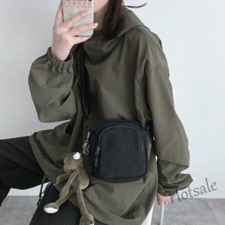 hot-sale-c16-female-messenger-bag-korean-versatile-one-shoulder-ins-super-fire-black-simple-student-canvas-bag