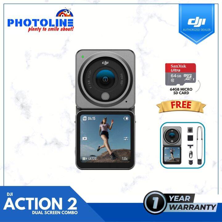 DJI Action 2 DualScreen Combo Action Camera with Free 64gb Micro SD