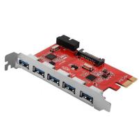 5พอร์ต Usb 3.0ฮับ Pci E-Add บนการ์ดควบคุม Sata 3 Pcie Sata3 Pci/ Pci-e Sata Card/การขยายตัว/ตัวคูณ Pci Express Sata