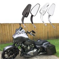 Motorcycle Flaming Chrome/Black Side Mirrors for Harley Davidson Softail Standard FXST Glide Electra Road Custom Dyna Touring