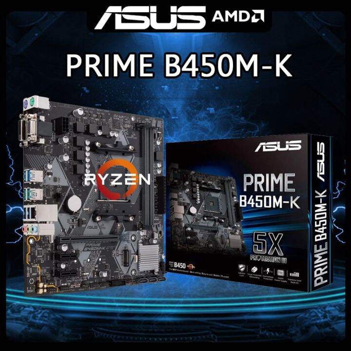 B450M Motherboard AM4 For Ryzen 5 5600G Cpus Asus PRIME B450M-K ...