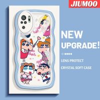 เคส JIUMOO สำหรับ Xiaomi POCO M5s Redmi Note 10 4G Note 10S Note 10 Pro Note 11 SE เคสลายการ์ตูนเครยอนชินจังซนดีไซน์ใหม่ Colour ขอบคลื่นนุ่มเคสมือถือกันกระแทกแบบใสความคิดสร้างสรรค์เคสโปร่งใสลายกล้องถ่ายรูปซิลิกาเจลฝาครอบป้องกัน