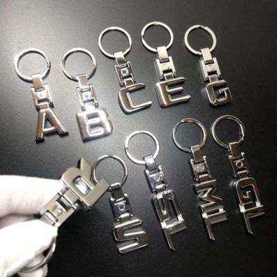 1Pcs 3D Stainless Steel Metal Key Ring Best Plating Chrome Car Key Chain Fit For Mercedes-Benz A B C E G R S ML GL SL Keychains
