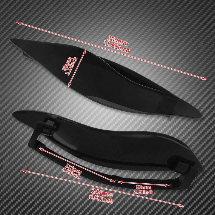 motorcycle-adjustable-windshield-side-wing-windshield-black-air-deflector-for-harley-touring-electra-street-tri-glide-2014-2022