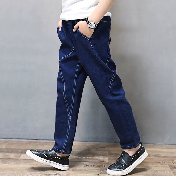 กางเกงยีนส์-กางเกงยีนส์ผู้ชาย-แฟชั่นเกาหลี-ใส่สบาย-กางเกงยีนส์ขายาวผู้ชาย-กางเกงยีนส์ขาดเข่าขา-สไตล์เกาหลี