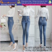 Quần nữ quần jean nữ lưng cao nhiều nút thắt dây GLQ026 Cuocsongvang