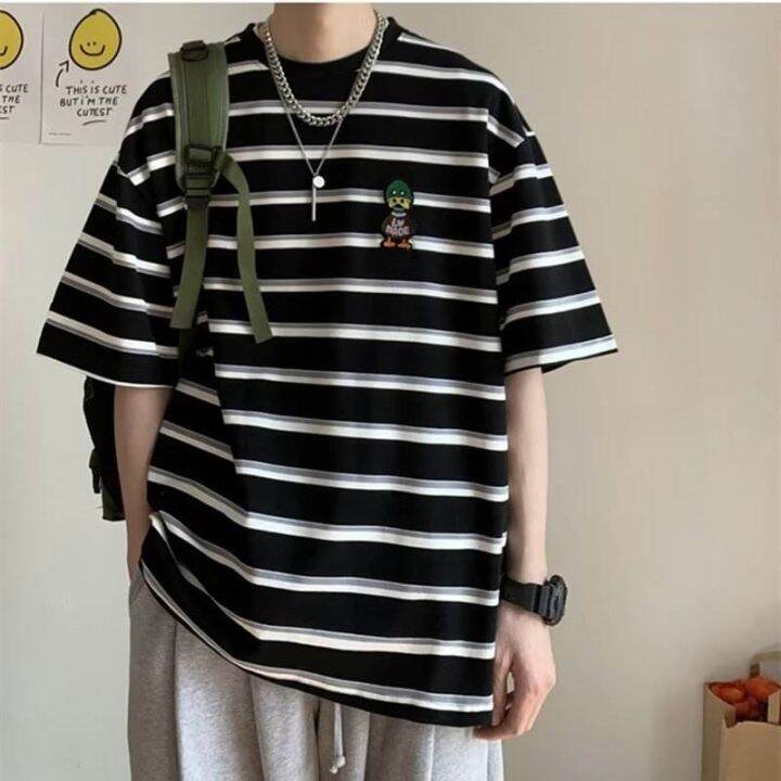 striped-embroidery-short-sleeved-t-shirt-mens-summer-new-loose-casual-ins-half-sleeved-clothes-hong-kong-style-trendy-all-match-t-shirt