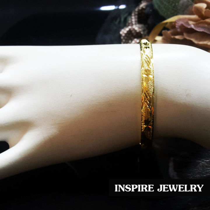 inspire-jewelry-กำไลทองลาย-แฟชั้นอินเทรนชั้นนำ-งานเกรดพรีเมี่ยม-งานปราณีตพร้อมถุง-สวยงาม-น่ารัก