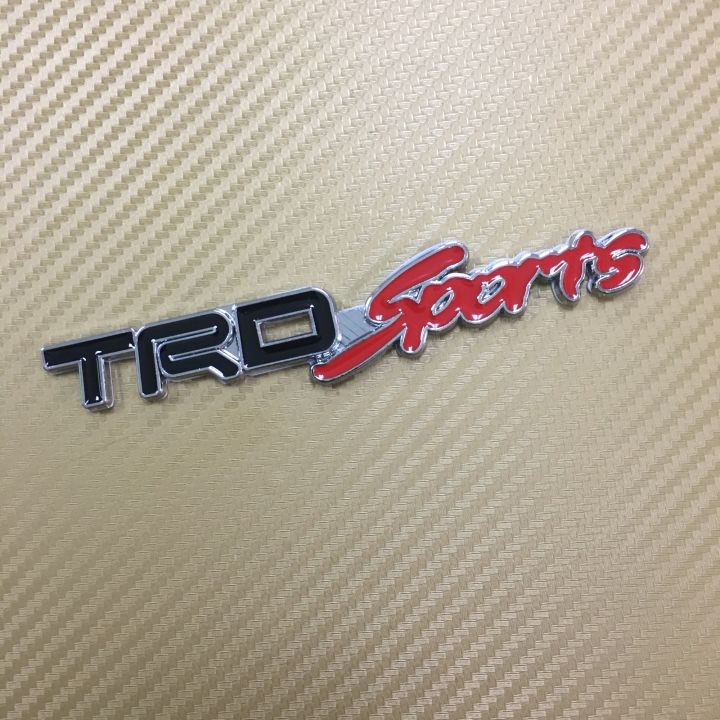 โลโก้ * TRD sports ติดรถ Toyota งานโลหะ ขนาด* 2.3 x 13.5 cm ราคาต่อชิ้น