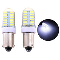 MIETAO หลอดไฟ Led ไฟข้างรถ T4W BA9S 24smd 12V โคมไฟภายในสีขาว2X