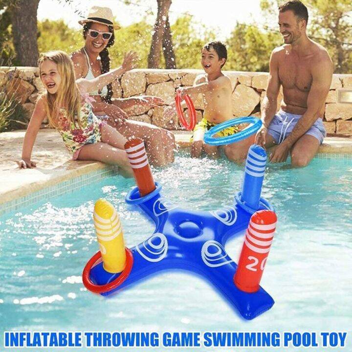 minis-children-summer-plaything-air-mattress-party-props-water-toy-4pcs-rings-ring-toss-game-swimming-pool-floating-ring-throw-pool-game-inflatable-ri