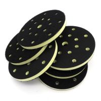 5PCS 6 17-Hole PU Foam Interface Pad 150MM Medium Density Hook Loop Sander Backing Pad Polishing Pad Power Tools Parts