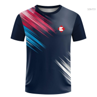 Summer Mens badminton tennis 2023 shirt, Sportswear, printed short sleeve T-shirt, fast drying and comfortable fashion versatile t-shirt