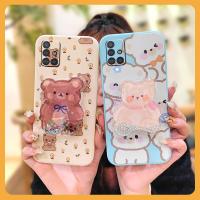 Simplicity protective case Phone Case For Samsung Galaxy A51/M40S Glitter Liquid silicone shell Rotatable stand cute