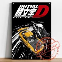 Initial D โปสเตอร์โลหะรายการทีวีเกมอนิเมะป้ายดีบุกตกแต่งศิลปะบนผนัง NZ153