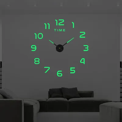 Acrylic Silent Wall Clock Wall Sticker Clock DIY Acrylic Digital Clock Scandinavian Minimalist Wall Clock Silent Wall Clock