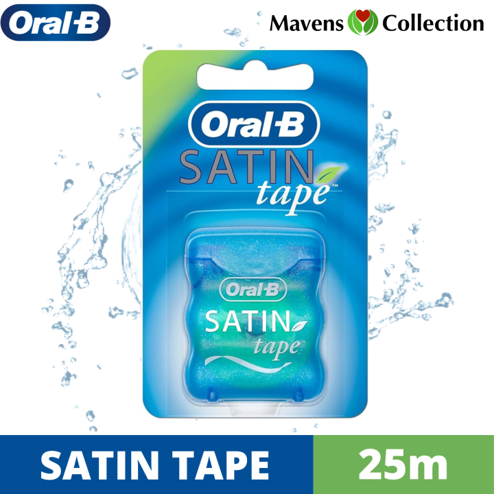 Oral-B Satin Tape Dental Floss, Mint Flavor 25m 50g By Mavens ...