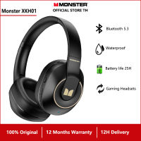 Original Monster หูฟังบลูทูธ5.3ไร้สาย,หูฟังพับได้เล่นเกมหูฟังไร้สายเสียง HIFI หูฟังสำหรับเล่นกีฬาอัจฉริยะเวลาแฝงต่ำตัดเสียงรบกวนด้วยไมโครโฟน