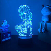 16 color Night Light Genshin Impact Figure Raiden Sho Baal Thoma Aloy Yoimiya Acrylic Stand Model 3D Table Lamp xmas Gift