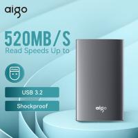 AIGO หน่วยความจำภายนอก SSD SSD แบบพกพา1TB 500GB 250GB Gen2 USB3.2ฮาร์ดไดรฟ์เสริม Type C ดิสก์แบบแข็งแบบพกพาสำหรับ S02แล็ปท็อป