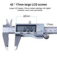 46812 "อิเล็กทรอนิกส์หนาดิจิตอลสแตนเลสเวอร์เนีย Calliper จอแสดงผล LCD ไมโครมิเตอร์คาลิปเปอร์เครื่องมือวัดนิ้วมิลลิเมตร